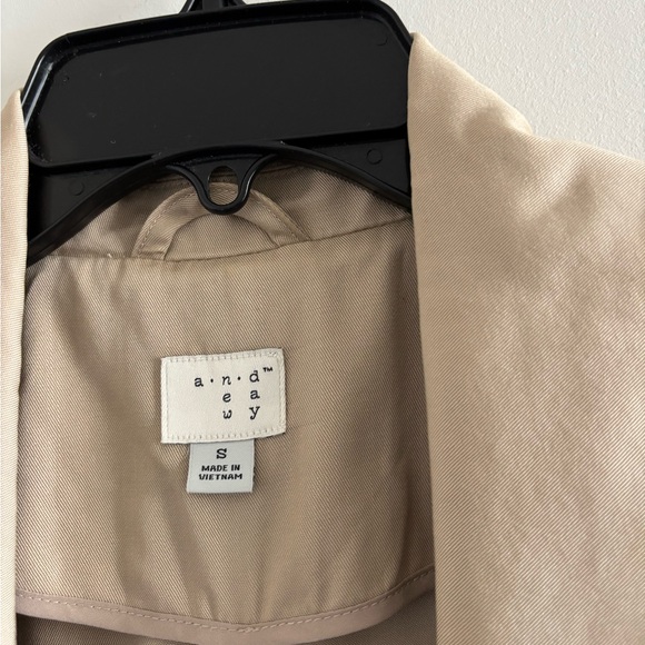 A New Day Trench Coat Jacket Beige Belted Womens S Preppy Classic Old Money - Picture 5 of 11